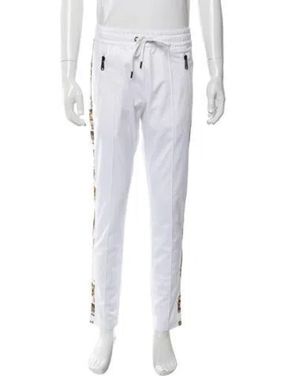 Pre-owned Versace Printed Joggers In White