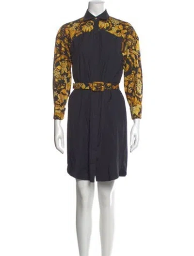 Pre-owned Versace Printed Knee-length Dress In Multi