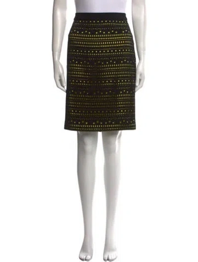 Pre-owned Versace Printed Knee-length Skirt In Black