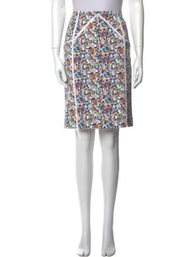 Pre-owned Versace Printed Knee-length Skirt W/ Tags In Multi