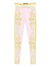 Versace Leggings Spring Barocco On Responsible Matt Lycra Trousers Rose In Pink