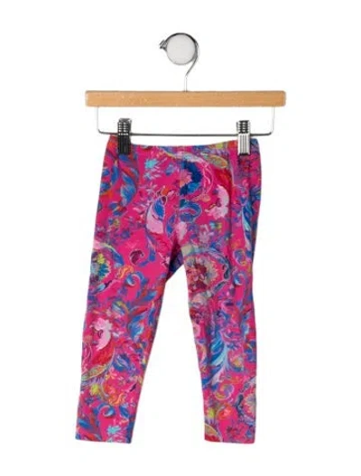 Pre-owned Versace Babies' Printed Leggings In Pink