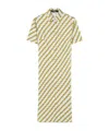 Versace Chain Stripes Fitted Midi Shirt Dress In White