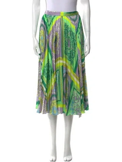 Pre-owned Versace Printed Midi Length Skirt In Multi