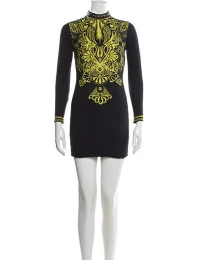Pre-owned Versace Printed Mini Dress In Multi