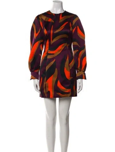 Pre-owned Versace Printed Mini Dress In Multi