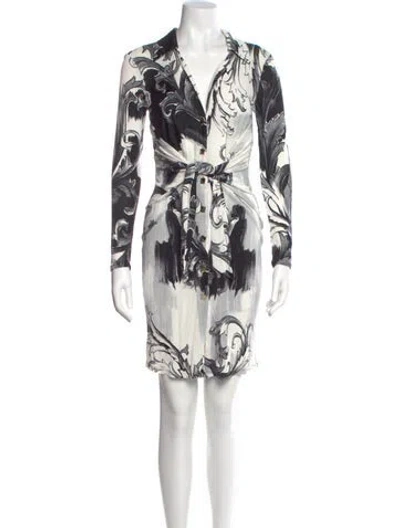 Pre-owned Versace Printed Mini Dress In Multi