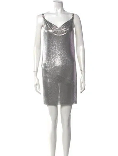 Pre-owned Versace Printed Mini Dress In Pink