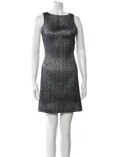 Pre-owned Versace Printed Mini Dress W/ Tags In Black