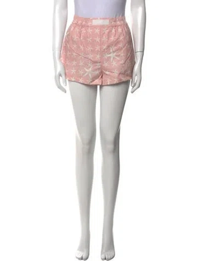 Pre-owned Versace Printed Mini Shorts In Green