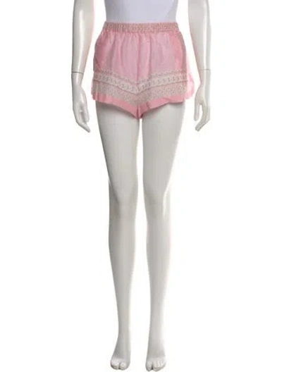 Pre-owned Versace Printed Mini Shorts In Pink