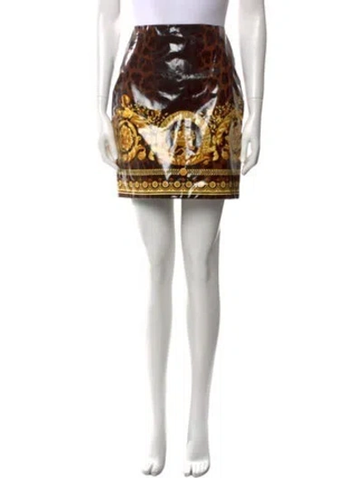 Pre-owned Versace Printed Mini Skirt