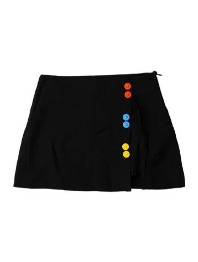 Pre-owned Versace Printed Mini Skirt In Black