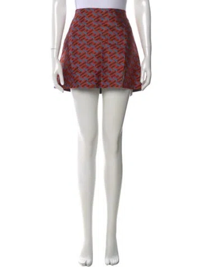 Pre-owned Versace Printed Mini Skirt W/ Tags In Multi