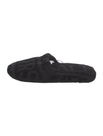 Pre-owned Versace Printed Mules W/ Tags In Black
