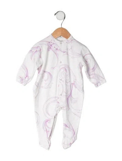 Pre-owned Versace Babies' Printed Onesie In White