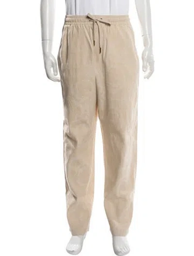 Pre-owned Versace Printed Pants In Neutrals