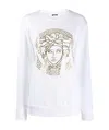 Versace Printed Pattern Sweater In White