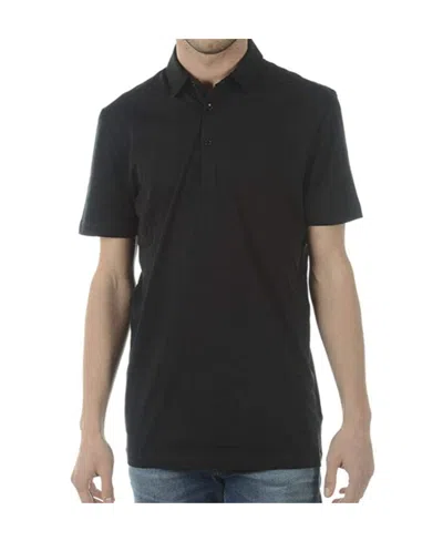 Versace Printed Polo Shirt In Black