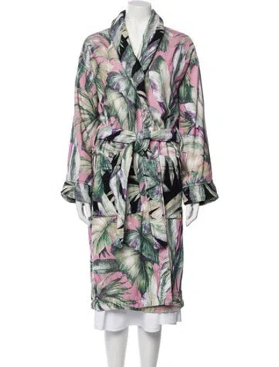 Pre-owned Versace Printed Robe In Green