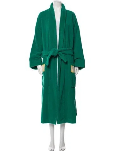 Pre-owned Versace Printed Robe In Green