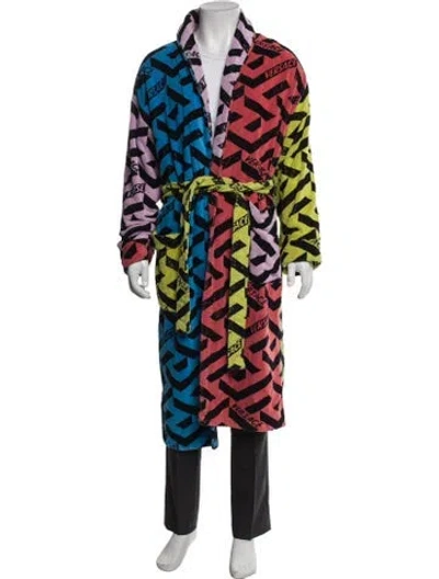 Pre-owned Versace Printed Robe In Multi