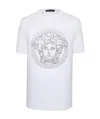 Versace Crystal Fading Medusa T-shirt In White