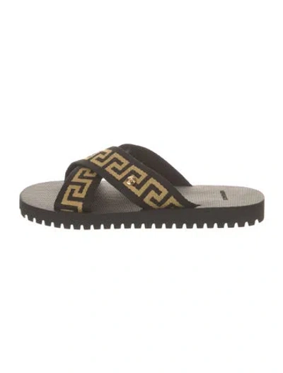 Pre-owned Versace Printed Sandals In Multi