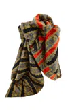 Versace Printed Satin-cotton Duvet Maxi Skirt In Red
