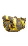 Versace Printed Satin-cotton Duvet Mini Skirt In Yellow