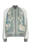 Versace Bomber Varsity In Raso Stampato  Donna In 5e360