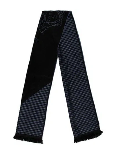 Pre-owned Versace Printed Scarf In Blue
