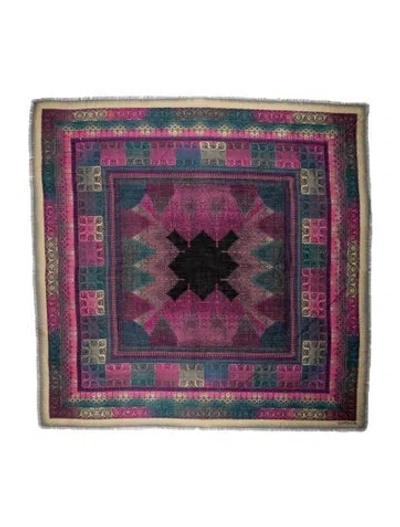 Pre-owned Versace Printed Scarf In Pink