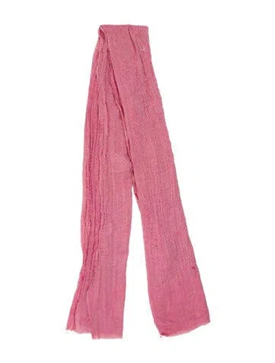 Pre-owned Versace Printed Scarf In Pink