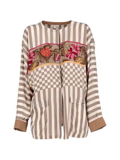 Pre-owned Versace Printed Shirt In Neutral