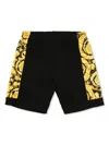 Versace Barocco Print Shorts In Black