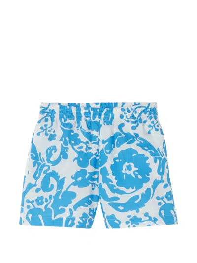 Versace Babies' Printed Shorts In Blue