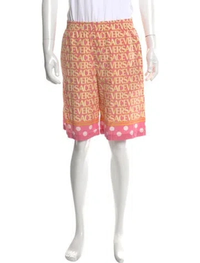 Pre-owned Versace Printed Shorts In Pink