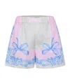 Versace Printed Shorts In White