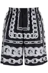 Versace Printed Silk Bermuda Shorts