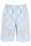 VERSACE PRINTED SILK BERMUDA SHORTS SET