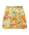 Versace Multicolor Printed Silk Duchesse Miniskirt In Multi