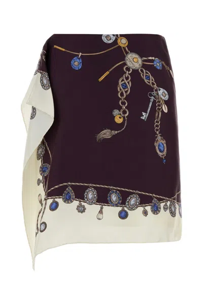 Versace Printed Silk Mini Skirt
