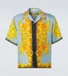 Versace Printed Silk Shirt In Multi