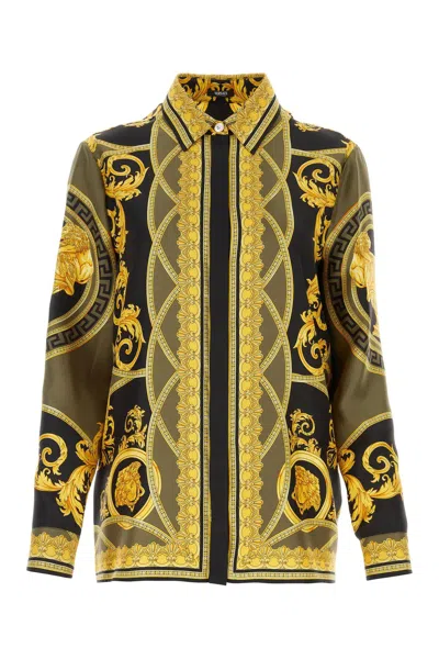 VERSACE PRINTED SILK SHIRT