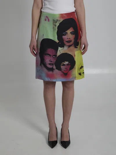 Versace Dress The Party Print Skirt Look62 Multicolor In Silk Women
