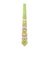 Versace Printed Silk Tie In Green