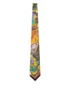 Versace Printed Silk Twill Tie In Multi