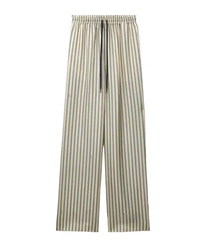 Versace Printed Silk Twill Pajama-style Pants In Multi