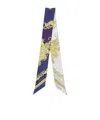 Versace Silk Bandeau Barocco Floral Print Accessory In Multi